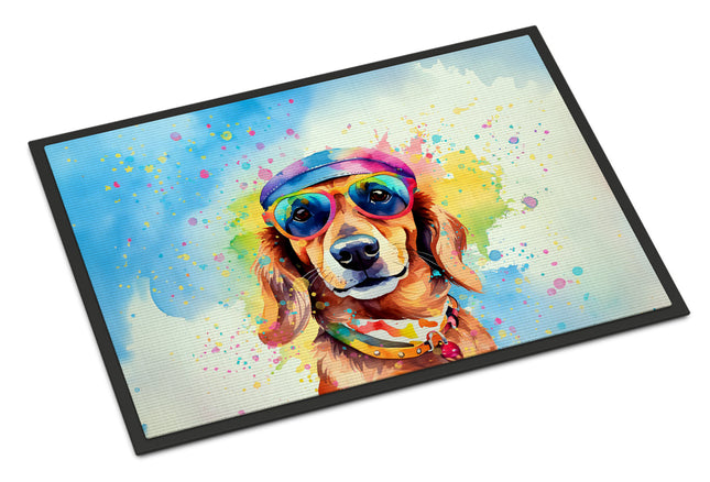 Dachshund Hippie Dawg Doormat