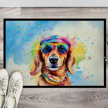 Dachshund Hippie Dawg Doormat