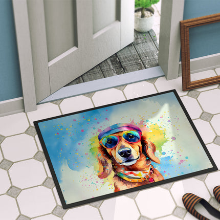 Dachshund Hippie Dawg Doormat