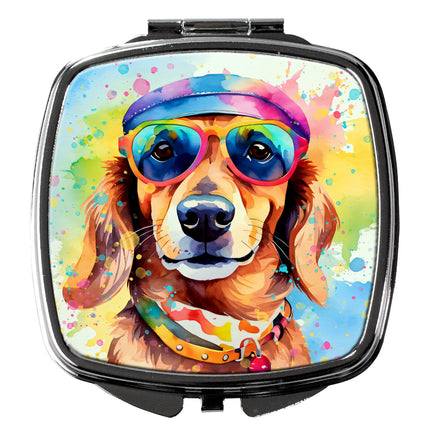 Dachshund Hippie Dawg Compact Mirror
