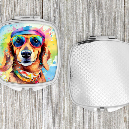 Dachshund Hippie Dawg Compact Mirror
