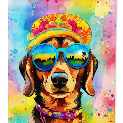 Dachshund Hippie Dawg House Flag