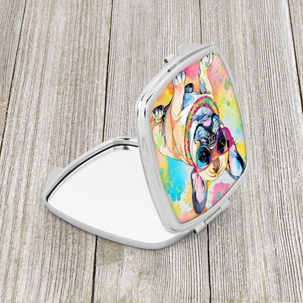 French Bulldog Hippie Dawg Compact Mirror