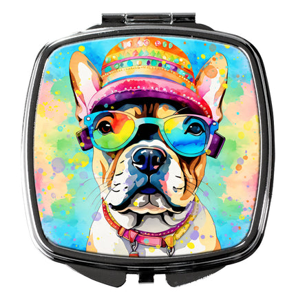 French Bulldog Hippie Dawg Compact Mirror