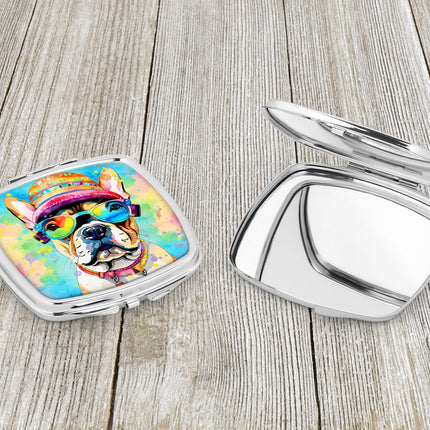 French Bulldog Hippie Dawg Compact Mirror