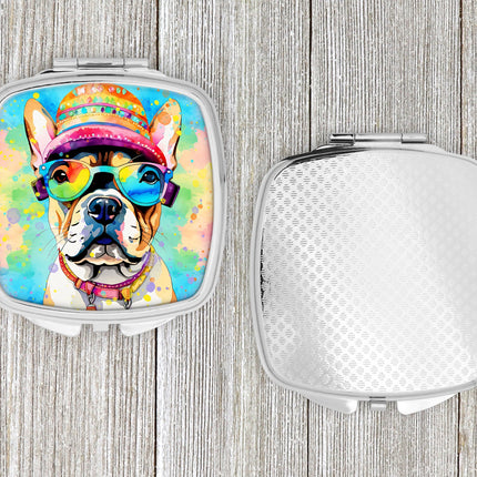 French Bulldog Hippie Dawg Compact Mirror