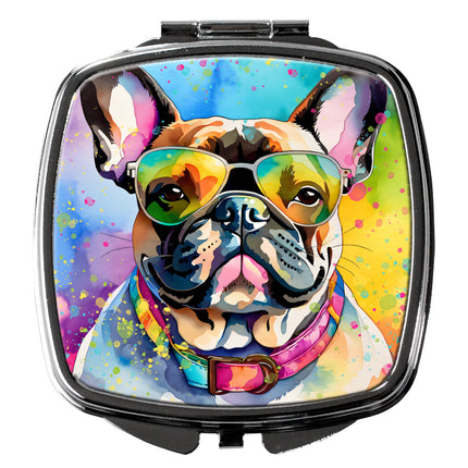 French Bulldog Hippie Dawg Compact Mirror
