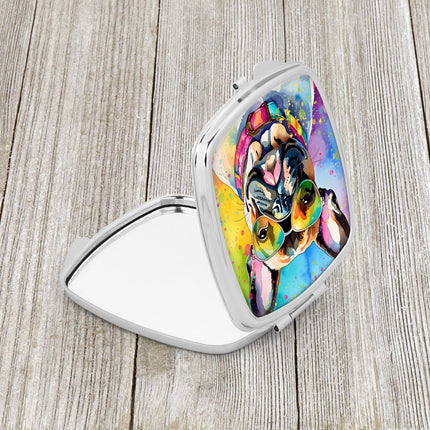 French Bulldog Hippie Dawg Compact Mirror