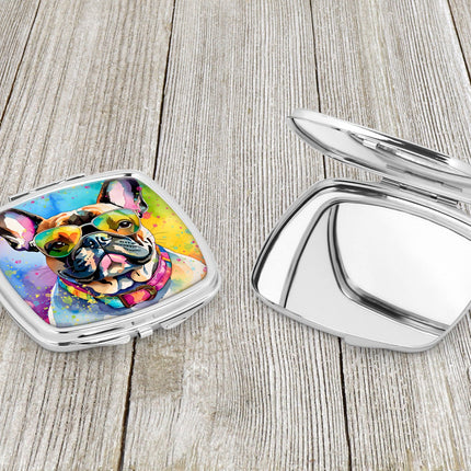 French Bulldog Hippie Dawg Compact Mirror