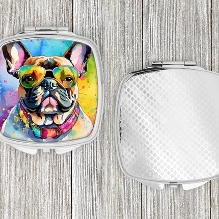 French Bulldog Hippie Dawg Compact Mirror