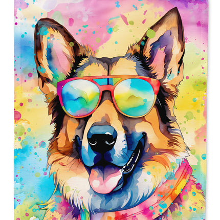 German Shepherd Hippie Dawg Garden Flag
