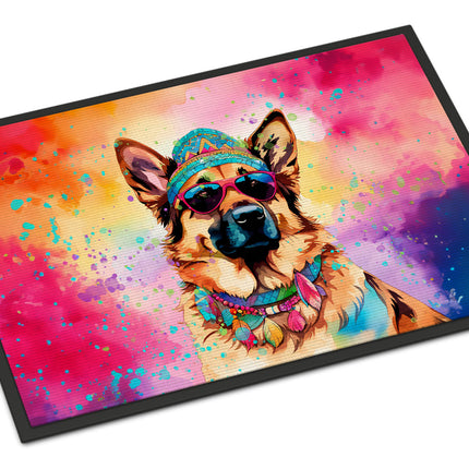 German Shepherd Hippie Dawg Doormat