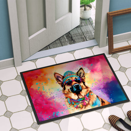 German Shepherd Hippie Dawg Doormat