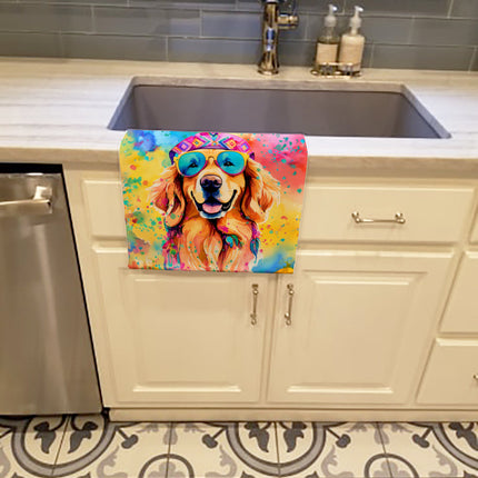 Golden Retriever Hippie Dawg Kitchen Towel