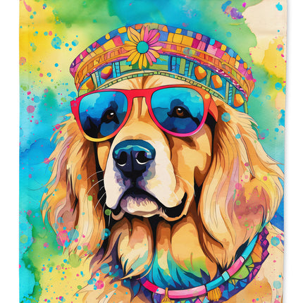 Golden Retriever Hippie Dawg Garden Flag