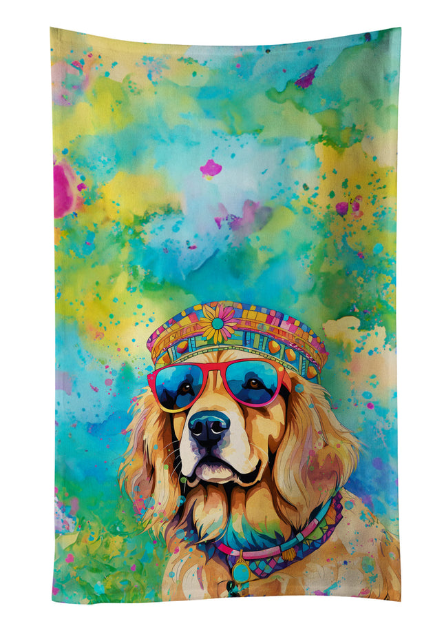 Golden Retriever Hippie Dawg Kitchen Towel