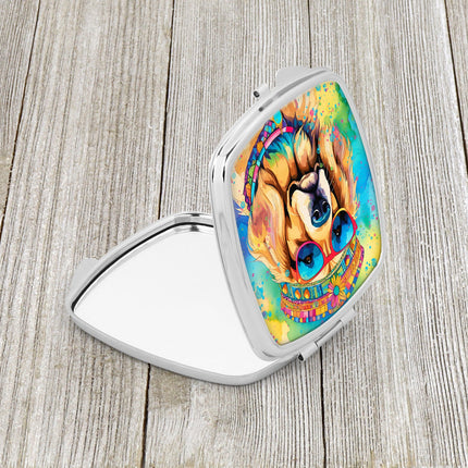 Golden Retriever Hippie Dawg Compact Mirror