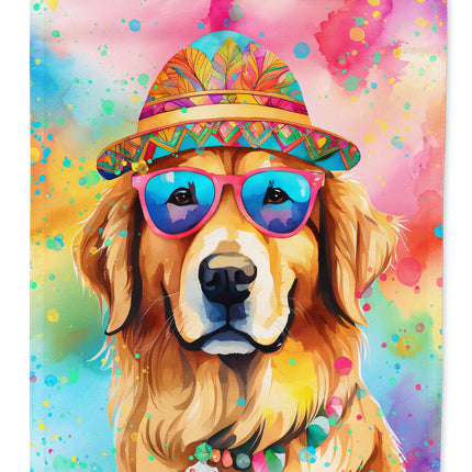 Golden Retriever Hippie Dawg House Flag