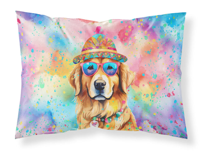 Golden Retriever Hippie Dawg Standard Pillowcase