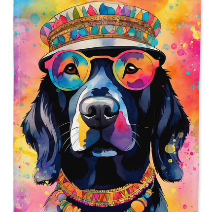Black Labrador Hippie Dawg Garden Flag