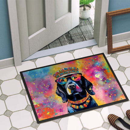 Black Labrador Hippie Dawg Doormat