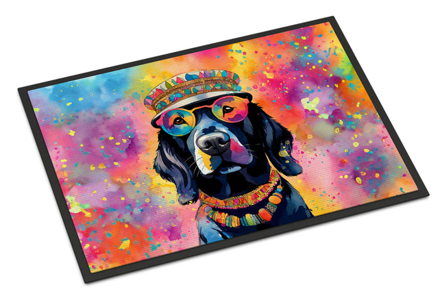 Black Labrador Hippie Dawg Doormat