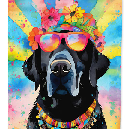 Black Labrador Hippie Dawg House Flag