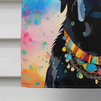 Black Labrador Hippie Dawg House Flag