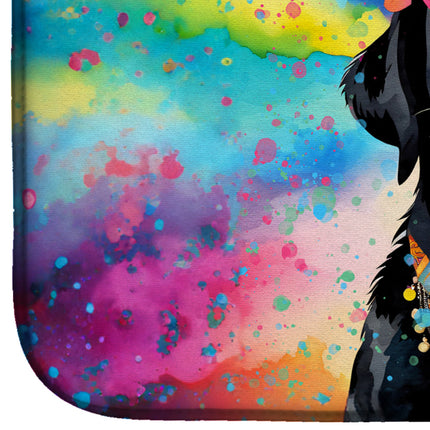Black Labrador Hippie Dawg Dish Drying Mat