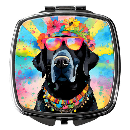 Black Labrador Hippie Dawg Compact Mirror