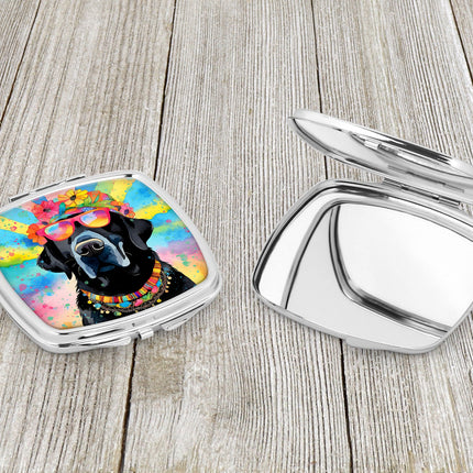Black Labrador Hippie Dawg Compact Mirror