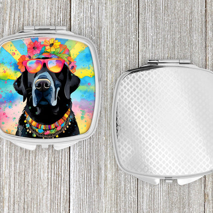 Black Labrador Hippie Dawg Compact Mirror