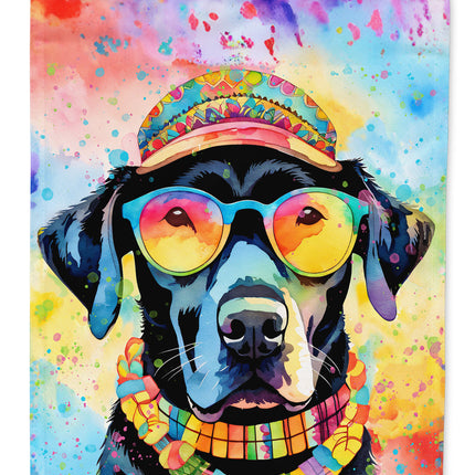 Black Labrador Hippie Dawg Garden Flag