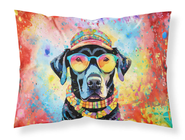 Black Labrador Hippie Dawg Standard Pillowcase