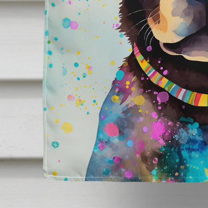 Chocolate Labrador Hippie Dawg House Flag