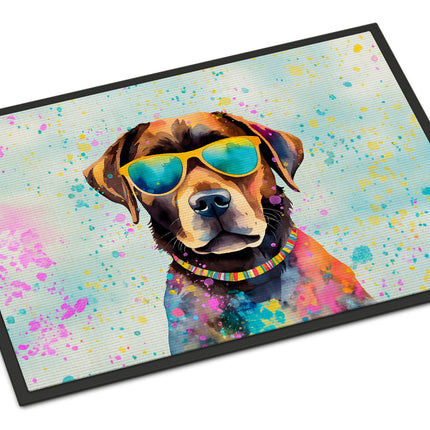 Chocolate Labrador Hippie Dawg Doormat