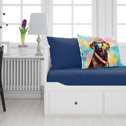 Chocolate Labrador Hippie Dawg Standard Pillowcase