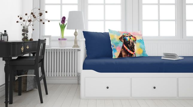 Chocolate Labrador Hippie Dawg Standard Pillowcase
