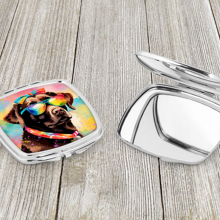 Chocolate Labrador Hippie Dawg Compact Mirror