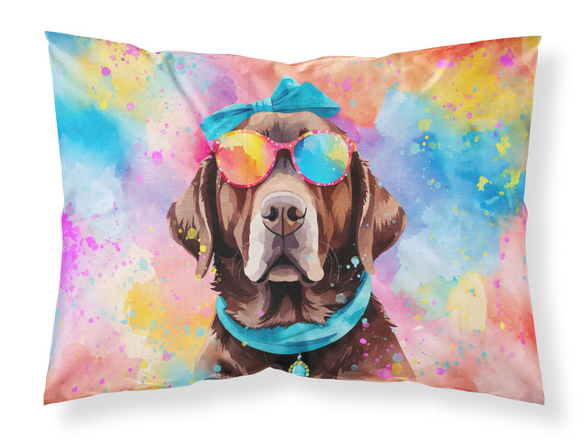 Chocolate Labrador Hippie Dawg Standard Pillowcase