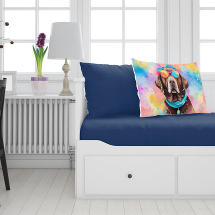 Chocolate Labrador Hippie Dawg Standard Pillowcase