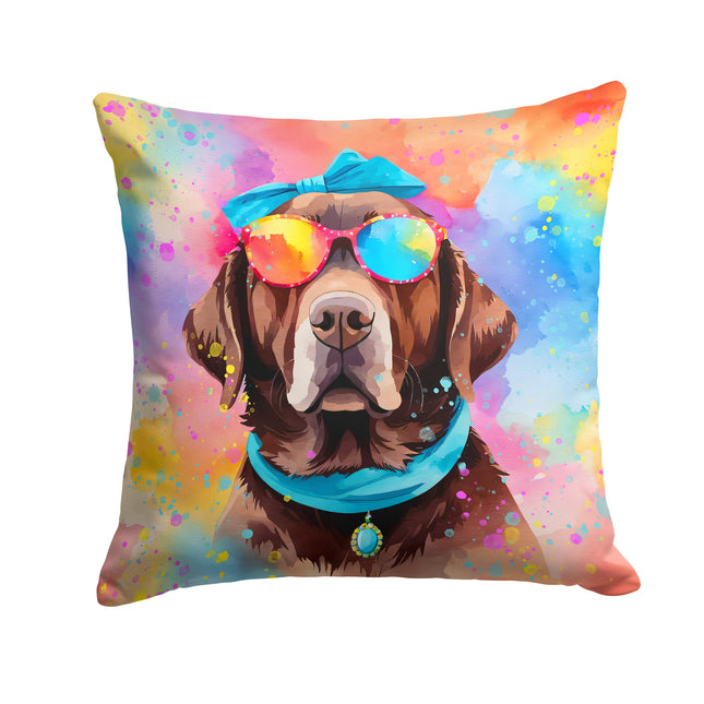 Chocolate Labrador Hippie Dawg Throw Pillow
