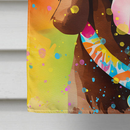 Chocolate Labrador Hippie Dawg House Flag