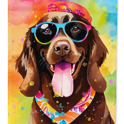 Chocolate Labrador Hippie Dawg Garden Flag