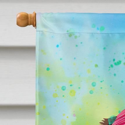 Chocolate Labrador Hippie Dawg House Flag