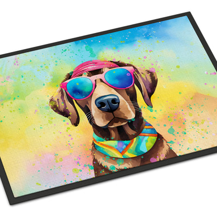 Chocolate Labrador Hippie Dawg Doormat