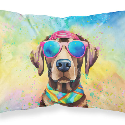 Chocolate Labrador Hippie Dawg Standard Pillowcase