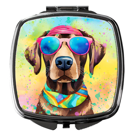 Chocolate Labrador Hippie Dawg Compact Mirror