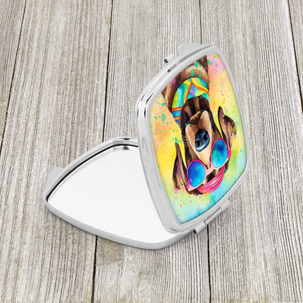 Chocolate Labrador Hippie Dawg Compact Mirror