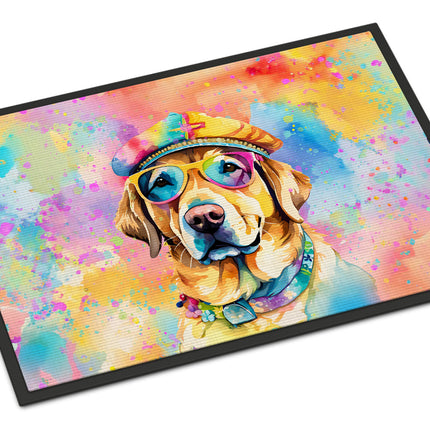 Yellow Labrador Hippie Dawg Doormat